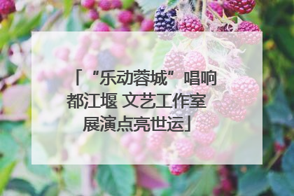 “乐动蓉城”唱响都江堰 文艺工作室展演点亮世运