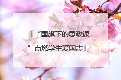 “国旗下的思政课”点燃学生爱国志