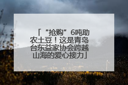 “抢购”6吨助农土豆！这是青岛台东益家协会跨越山海的爱心接力