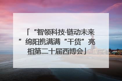 “智领科技·链动未来”绵阳携满满“干货”亮相第二十届西博会
