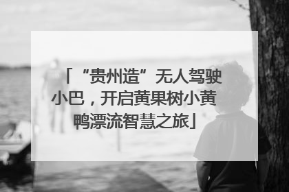“贵州造”无人驾驶小巴，开启黄果树小黄鸭漂流智慧之旅