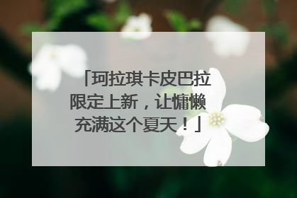珂拉琪卡皮巴拉限定上新，让慵懒充满这个夏天！