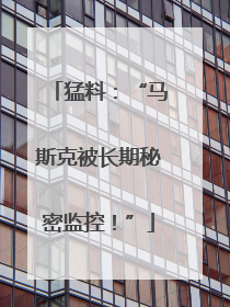 猛料：“马斯克被长期秘密监控！”