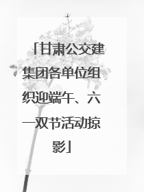 甘肃公交建集团各单位组织迎端午、六一双节活动掠影