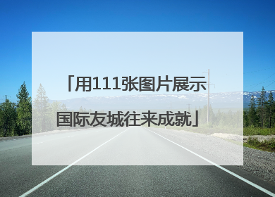 用111张图片展示国际友城往来成就