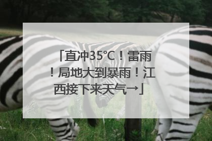 直冲35℃！雷雨！局地大到暴雨！江西接下来天气→