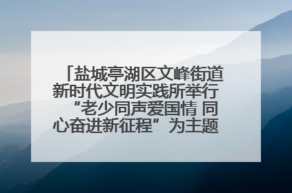 盐城亭湖区文峰街道新时代文明实践所举行“老少同声爱国情 同心奋进新征程”为主题的红色文化活动