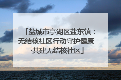 盐城市亭湖区盐东镇：无结核社区行动守护健康 ·共建无结核社区