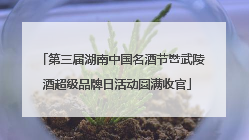 第三届湖南中国名酒节暨武陵酒超级品牌日活动圆满收官