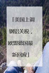 美国上调钢铝关税，欧盟德国最新回应