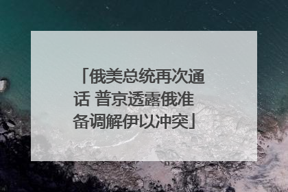 俄美总统再次通话 普京透露俄准备调解伊以冲突