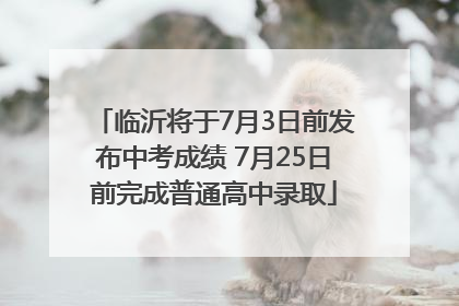 临沂将于7月3日前发布中考成绩 7月25日前完成普通高中录取