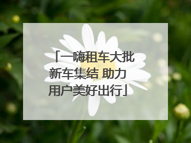 一嗨租车大批新车集结 助力用户美好出行