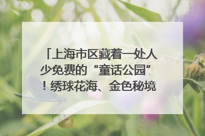 上海市区藏着一处人少免费的“童话公园”！绣球花海、金色秘境……地铁直达→