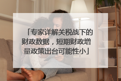 专家详解关税战下的财政数据，短期财政增量政策出台可能性小