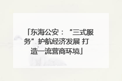 东海公安：“三式服务”护航经济发展 打造一流营商环境
