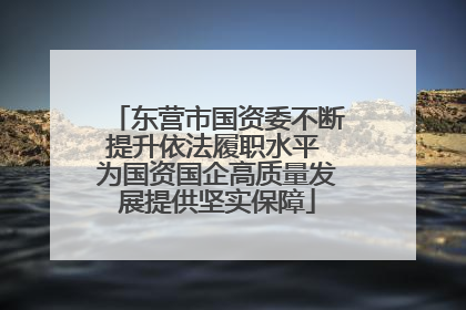 东营市国资委不断提升依法履职水平 为国资国企高质量发展提供坚实保障