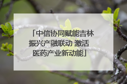 中信协同赋能吉林振兴产融联动 激活医药产业新动能
