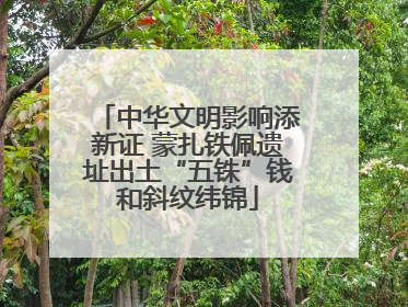 中华文明影响添新证 蒙扎铁佩遗址出土“五铢”钱和斜纹纬锦