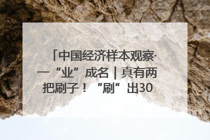 中国经济样本观察·一“业”成名｜真有两把刷子！“刷”出30亿级“颜值经济”