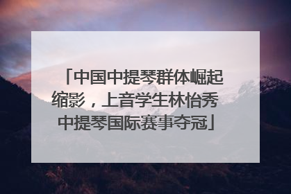中国中提琴群体崛起缩影，上音学生林怡秀中提琴国际赛事夺冠