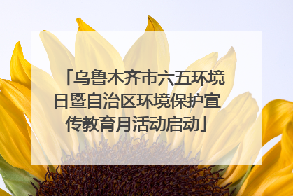 乌鲁木齐市六五环境日暨自治区环境保护宣传教育月活动启动