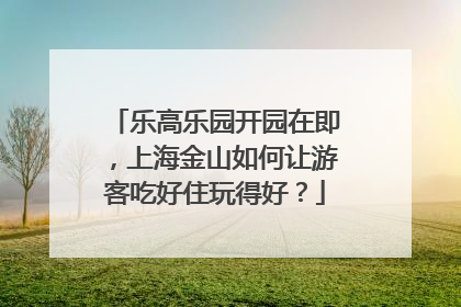 乐高乐园开园在即，上海金山如何让游客吃好住玩得好？