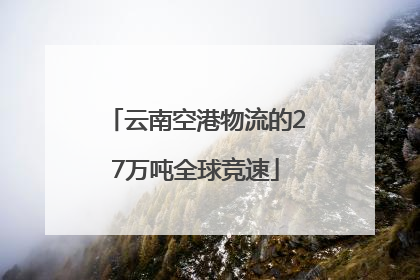 云南空港物流的27万吨全球竞速