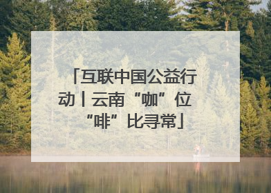 互联中国公益行动丨云南“咖”位“啡”比寻常
