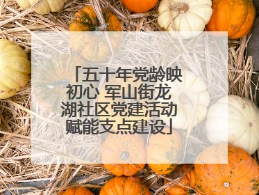 五十年党龄映初心 军山街龙湖社区党建活动赋能支点建设
