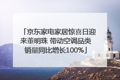 京东家电家居惊喜日迎来董明珠 带动空调品类销量同比增长100%