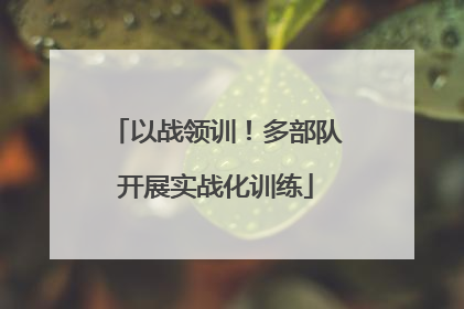 以战领训！多部队开展实战化训练