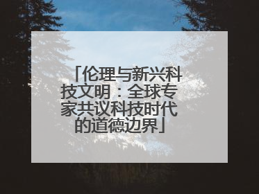 伦理与新兴科技文明：全球专家共议科技时代的道德边界