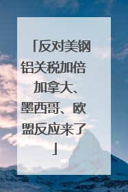 反对美钢铝关税加倍 加拿大、墨西哥、欧盟反应来了