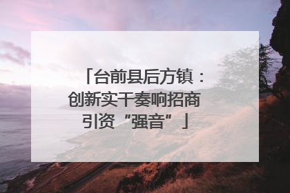 台前县后方镇：创新实干奏响招商引资“强音”