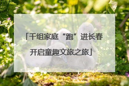 千组家庭“跑”进长春 开启童趣文旅之旅