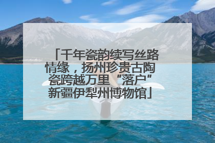 千年瓷韵续写丝路情缘，扬州珍贵古陶瓷跨越万里“落户”新疆伊犁州博物馆