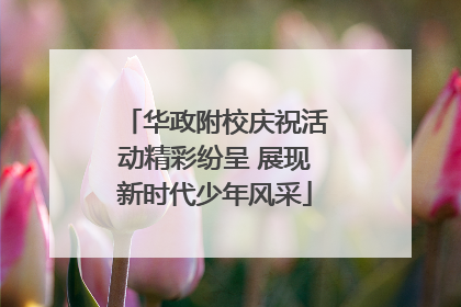 华政附校庆祝活动精彩纷呈 展现新时代少年风采