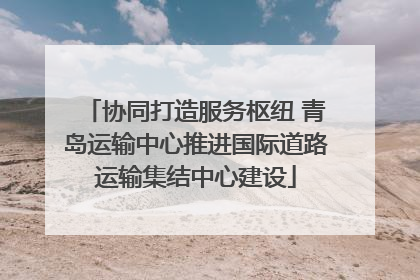 协同打造服务枢纽 青岛运输中心推进国际道路运输集结中心建设