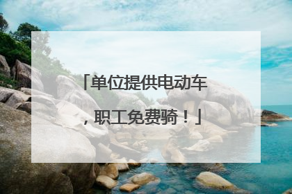 单位提供电动车，职工免费骑！