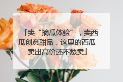 卖“摘瓜体验”，卖西瓜创意甜品，这里的西瓜卖出高价还不愁卖