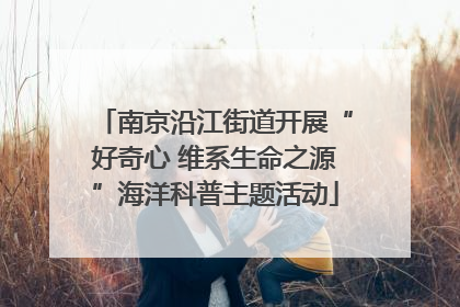 南京沿江街道开展“好奇心 维系生命之源”海洋科普主题活动