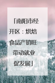 南阳市经开区：烘焙食品产销旺 带动就业促发展