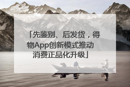 先鉴别、后发货，得物App创新模式推动消费正品化升级