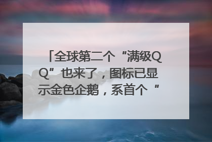 全球第二个“满级QQ”也来了，图标已显示金色企鹅，系首个“满级QQ”的小号