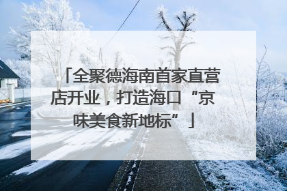 全聚德海南首家直营店开业，打造海口“京味美食新地标”