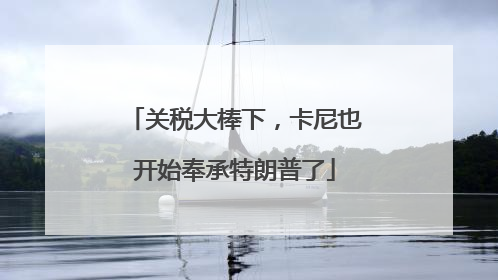关税大棒下，卡尼也开始奉承特朗普了