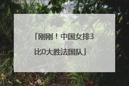 刚刚！中国女排3比0大胜法国队