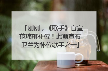 刚刚，《歌手》官宣范玮琪补位！此前宣布卫兰为补位歌手之一