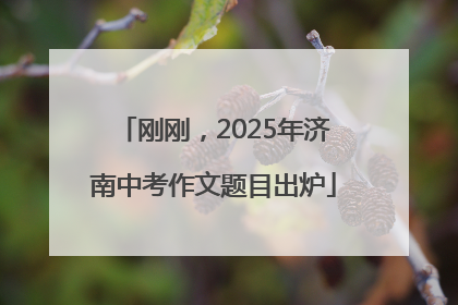 刚刚，2025年济南中考作文题目出炉